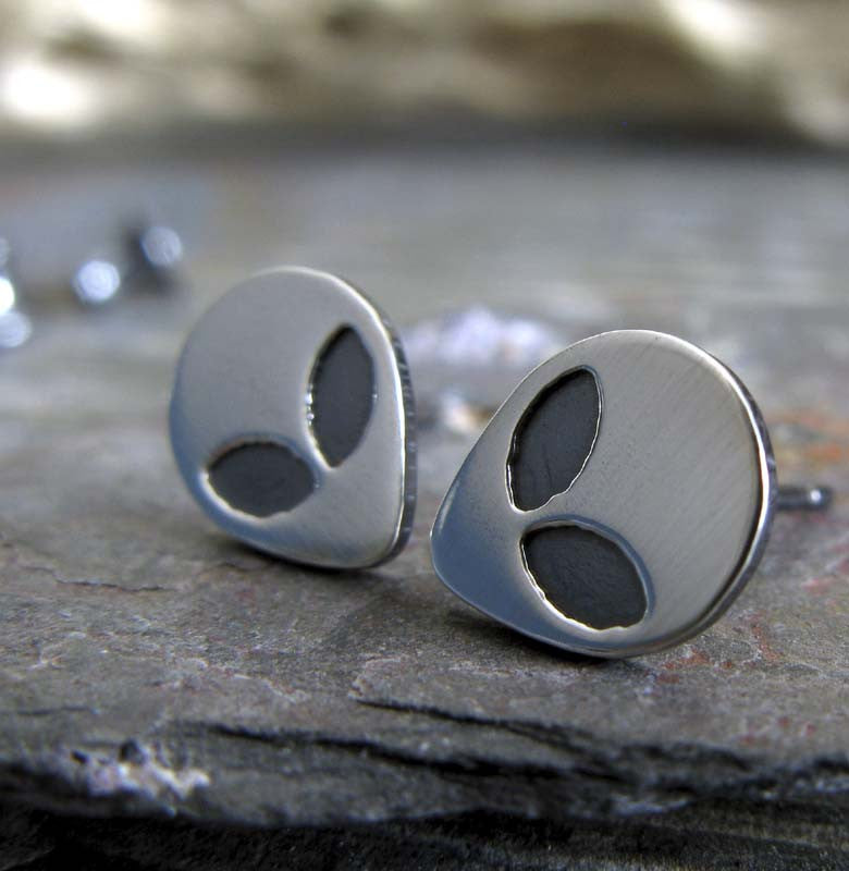 Alien stud earrings hotsell