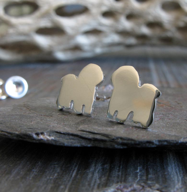 Bichon frise earrings store