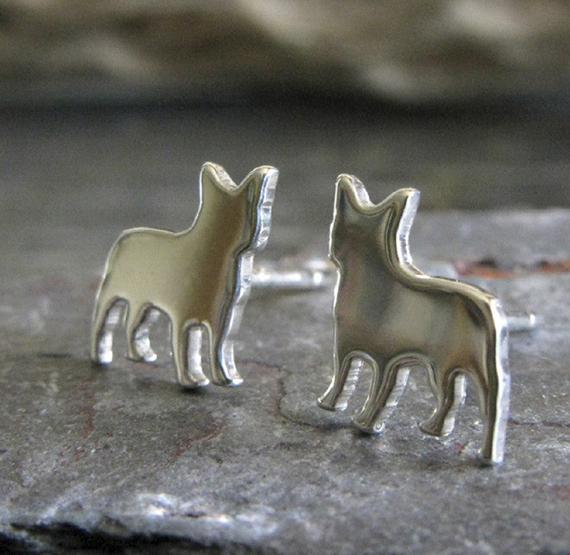 French bulldog stud earrings online