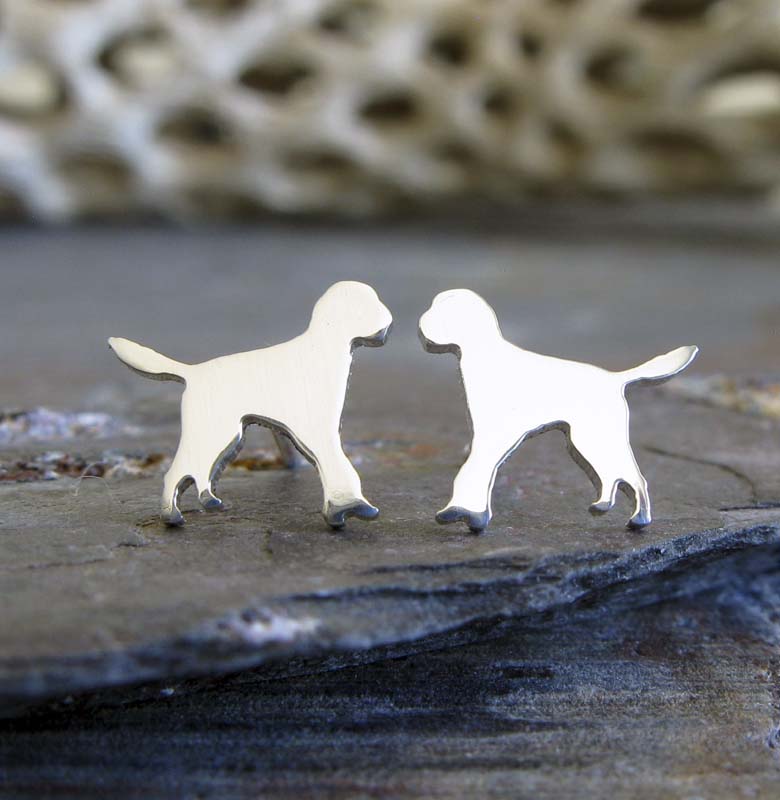 Goldendoodle Dog Stud Earrings