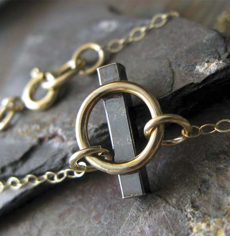 Mixed metal pendant necklace on sale