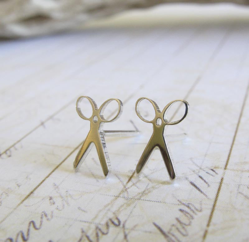 Scissor stud earrings new arrivals