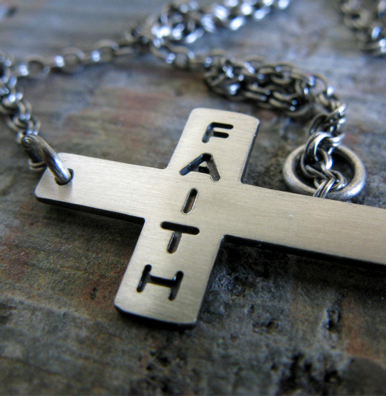 Faith sideways cross necklace on sale