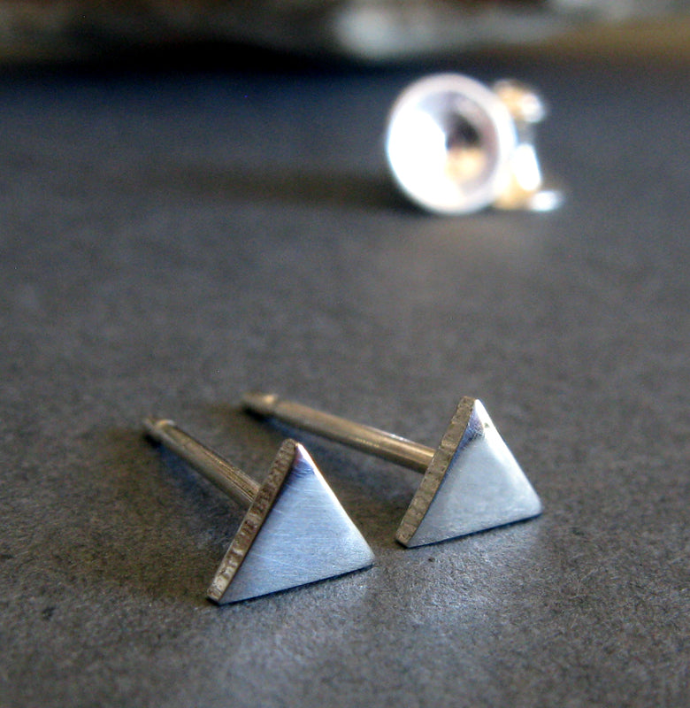 Sterling Silver Pyramid Studs - 100% Exclusive