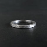 Sterling Silver Square Pattern Wire Ring 2.2mm