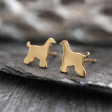 Afghan Dog Stud Earrings
