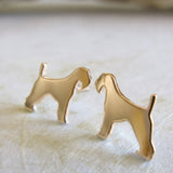 Airedale Terrier Dog Stud Earrings