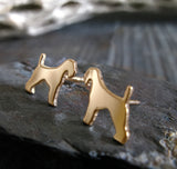 Airedale Terrier Dog Stud Earrings