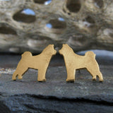 Akita Dog Stud Earrings