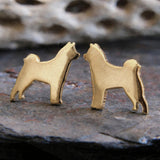 Akita Dog Stud Earrings