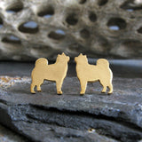 Alaskan Malamute Dog Stud Earrings
