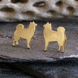 Alaskan Malamute Dog Stud Earrings