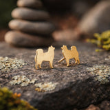 Alaskan Malamute Dog Stud Earrings