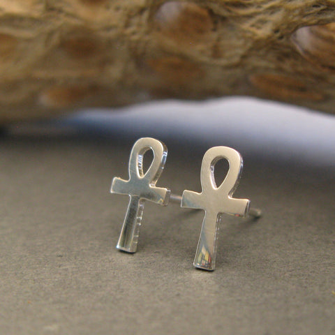 Ankh Stud Earrings