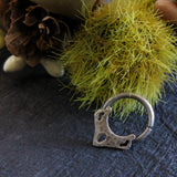 Hammered Arc Septum Ring