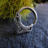 Hammered Arc Septum Ring