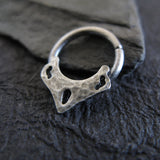 Hammered Arc Septum Ring