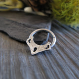 Hammered Arc Septum Ring