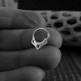 Hammered Arc Septum Ring