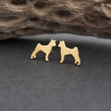 Basenji Dog Stud Earrings
