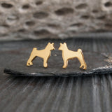 Basenji Dog Stud Earrings