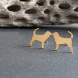 Bloodhound Dog Stud Earrings