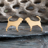 Bloodhound Dog Stud Earrings