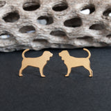 Bloodhound Dog Stud Earrings