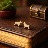 Border Collie Dog Stud Earrings