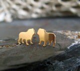 English Bulldog Dog Stud Earrings