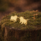 English Bulldog Dog Stud Earrings