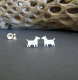 Bull Terrier Dog Stud Earrings