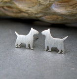 Bull Terrier Dog Stud Earrings