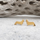 Cardigan Corgi Dog Stud Earrings
