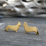 Cardigan Corgi Dog Stud Earrings