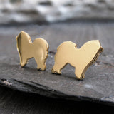 Chow Chow Dog Stud Earrings