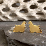 Cocker Spaniel Dog Stud Earrings