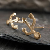 USB Symbol Stud Earrings