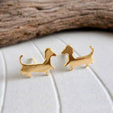Dachshund Dog Stud Earrings