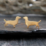 Dachshund 2 Dog Stud Earrings