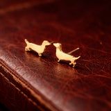 Dachshund 2 Dog Stud Earrings