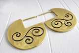 Spiral Disc Stud Earrings