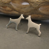 Doberman Dog Stud Earrings