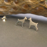 Doberman Dog Stud Earrings