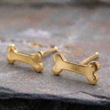 Bone Dog Stud Earrings