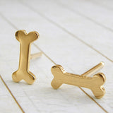 Bone Dog Stud Earrings