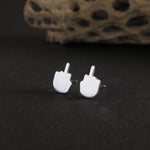 F**k you middle finger Stud Earrings