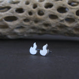 Fire Flame Stud Earrings
