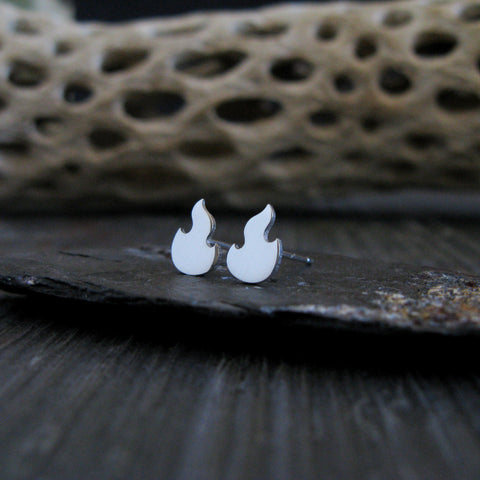 Fire Flame Stud Earrings