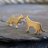 German Shepherd Dog Stud Earrings